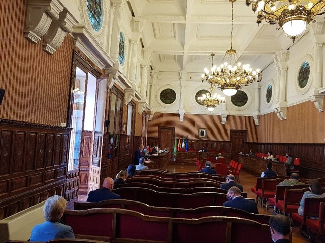 Cleebración del pleno ordinario de la Diputación.