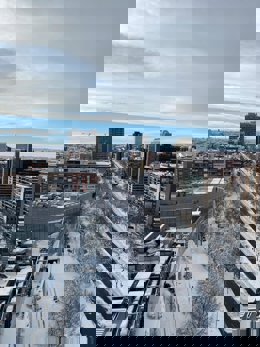 Archivo - El paseo de la Castellana, tras la nevada fruto del temporal Filomena, en Madrid.