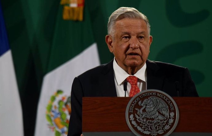 29 March 2021, Mexico, Mexico City: Mexican President Andres Manuel Lopez Obrador speaks during the inauguration of the Generation Equality Forum. Photo: -/El Universal via ZUMA Wire/dpa