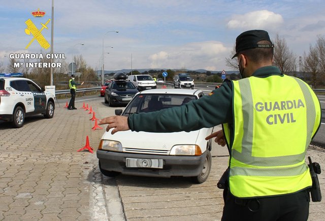 Imagen de un control perimetral de la Guardia Civil.