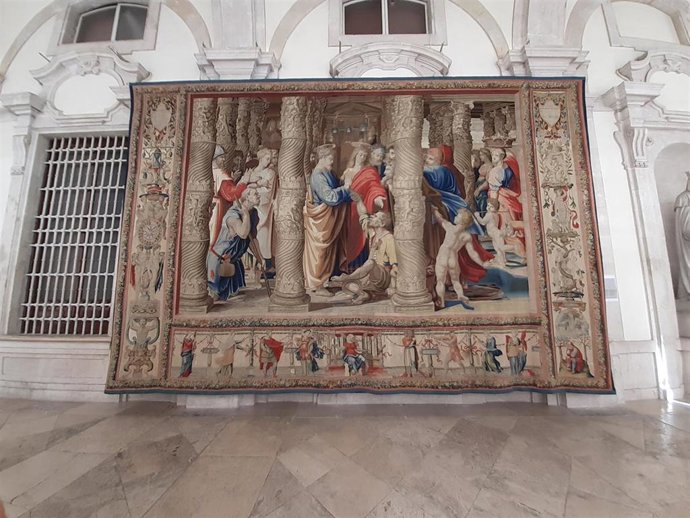 Exposición 'Rafael en Palacio. Tapices para Felipe II', en la Galería del Palacio Real de Madrid, de Patrimonio Nacional