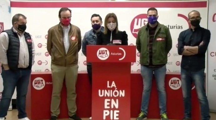 Rueda de prensa de UGT y CCOO