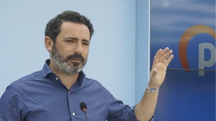 El coordinador general del PP de Málaga y parlamentario andaluz, José Ramón Carmona, en rueda de prensa