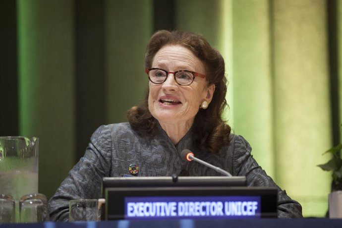 Archivo - La directora ejecutiva del Fondo de Naciones Unidas para la Infancia (UNICEF), Henrietta Fore