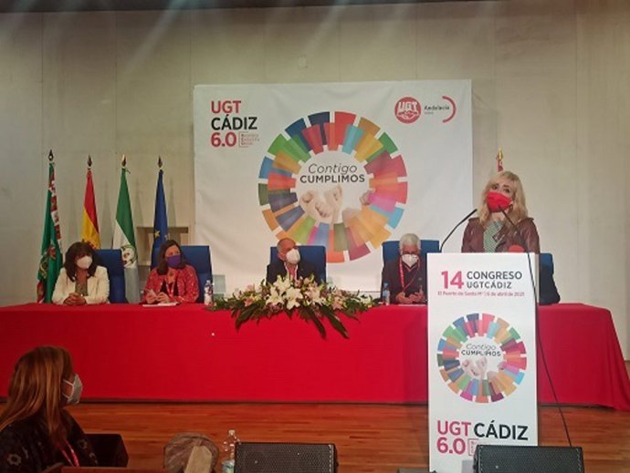 Mesa del Congreso Provincial de UGT con Carmen Castilla