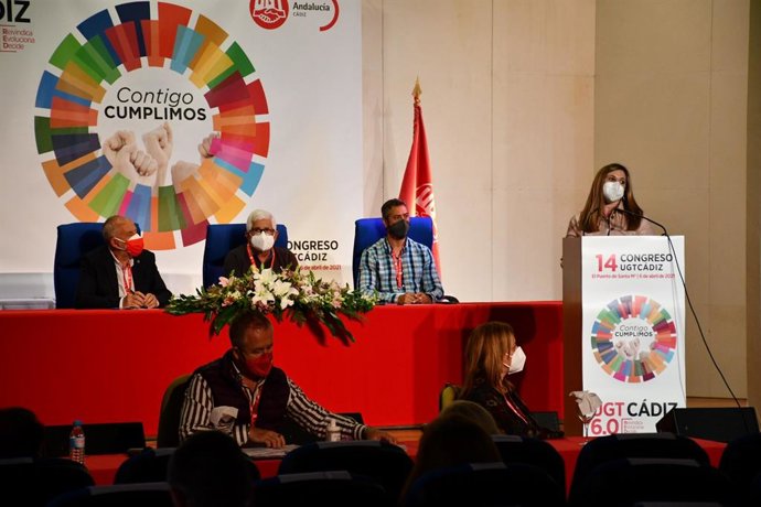 Irene Gacía en el Congreso Provincial de UGT