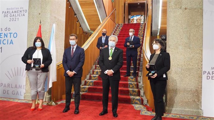 Entrega de Medallas del Parlamento de Galicia a la Fundación Vincente Risco, Castelao, Losada Diéguez y Otero Pedrayo