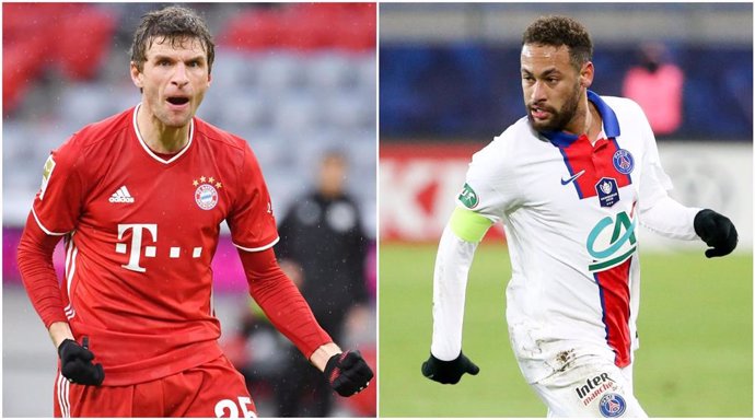 Muller (Bayern) y Neymar (PSG)