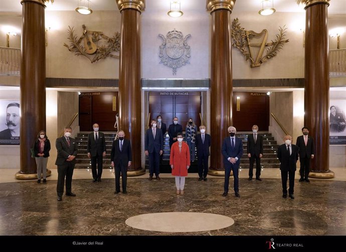 La ministra de Asuntos Exteriores, Unión Europea y Cooperación, Arancha González Laya, ha presidido esta lunesla reunión anual del Círculo Diplomático del Teatro Real.