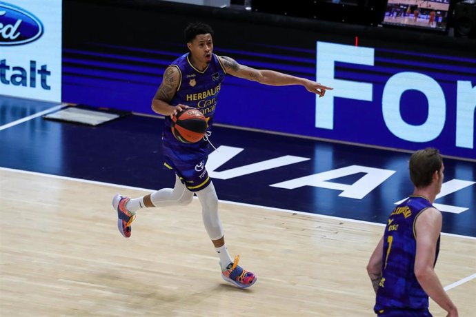 Archivo - AJ Slaughter durante un partido del Herbalife Gran Canaria