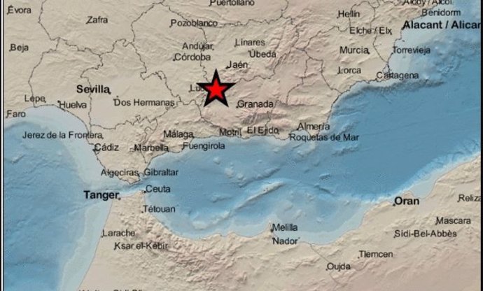 Terremoto de magnitud 2,9 con epicentro en Alcalá la Real (Jaén)