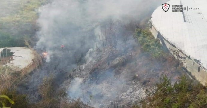 Imagen del incendio agrícola en Torrox