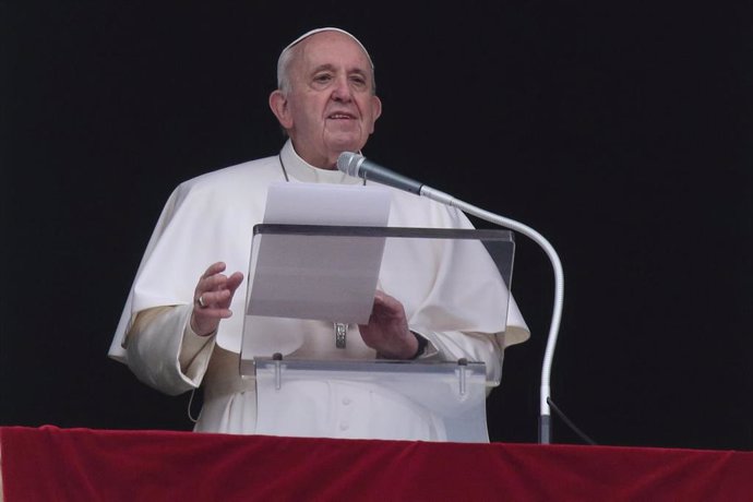El Papa en el rezo del Ángelus el pasado mes de marzo