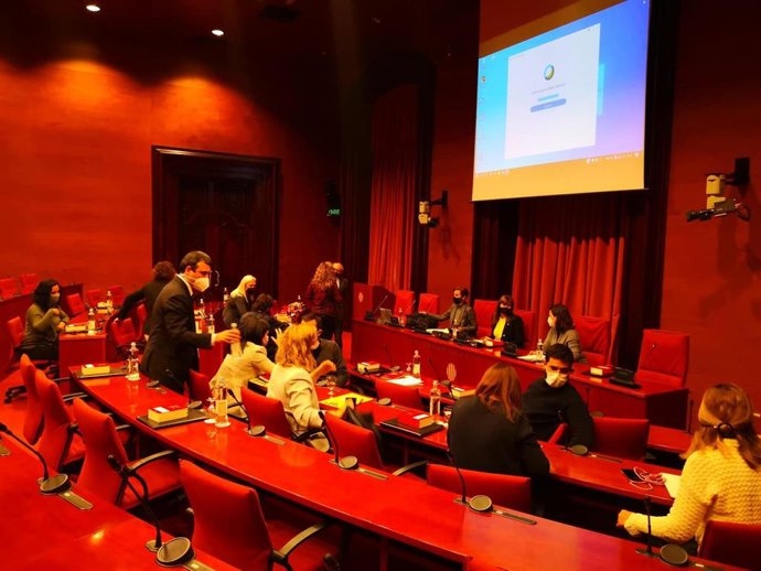 Reunión de la Junta de Portavoces este martes en el Parlament, tras la reunión de la Mesa