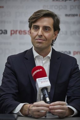 Archivo - El vicesecretario de Comunicación del PP, Pablo Montesinos, durante una entrevista para Europa Press en la sede de la agencia, en Madrid (España), a 3 de diciembre de 2020.