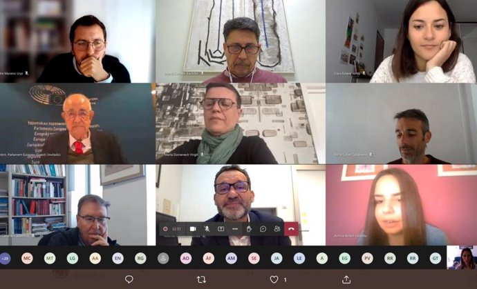 El exvicepresidente del Parlmento Europeo Joan Colom preside la sesión simulada del Parlamento Europeo en Tarragona el miércoles 7 de abril de 2021.