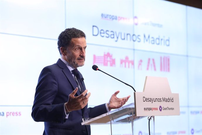 El candidato de Ciudadanos a la presidencia de la Comunidad de Madrid, Edmundo Bal, interviene en Desayunos Madrid', el desayuno informativo organizado por Europa Press, a 8 de abril de 2021, en el Auditorio Meeting Place, Madrid, (España). 