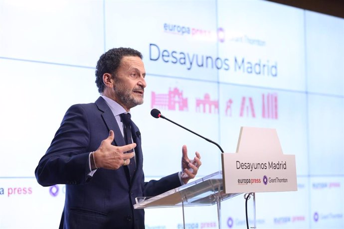 El candidato de Ciudadanos a la presidencia de la Comunidad de Madrid, Edmundo Bal, interviene en Desayunos Madrid', el desayuno informativo organizado por Europa Press, a 8 de abril de 2021, en el Auditorio Meeting Place, Madrid, (España).