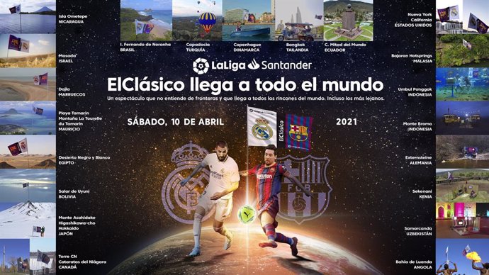 LaLiga impulsa acciones por todo el mundo con motivo de El Clásico Real Madrid-FC Barcelona.