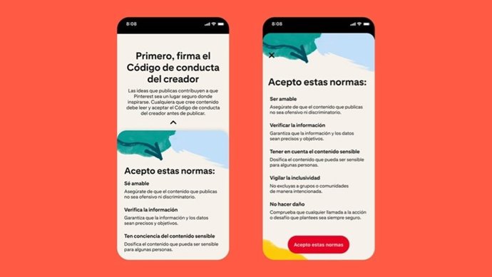 Código de conducta para creadores de Pinterest.