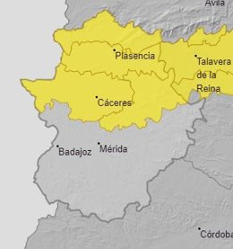 Alertas en Extremadura para el 9 de abril