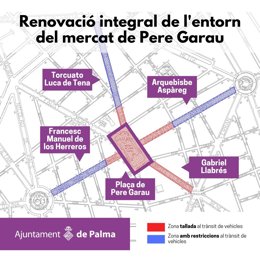 Renovación integral de la plaza de Pere Garau y las calles de los alrededores.