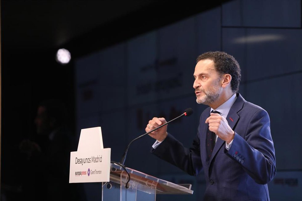El portavoz de Ciudadanos y candidato a la presidencia de la Comunidad de Madrid, Edmundo Bal, en un desayuno informativo organizado por Europa Press en el Auditorio Meeting Place.