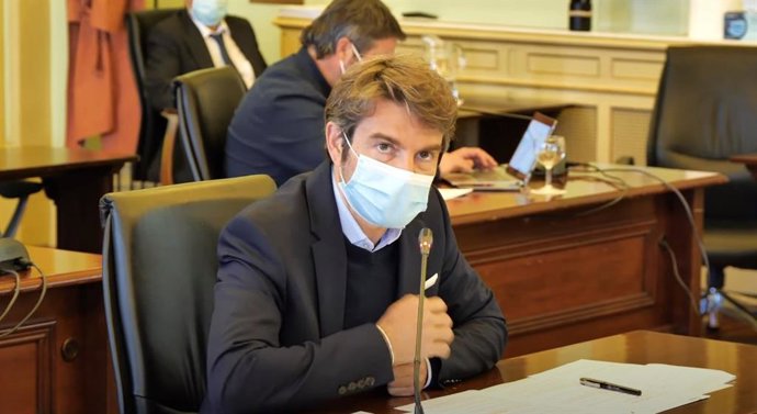 El diputado de Ciudadanos Marc Pérez-Ribas, durante la Comisión de Economía.
