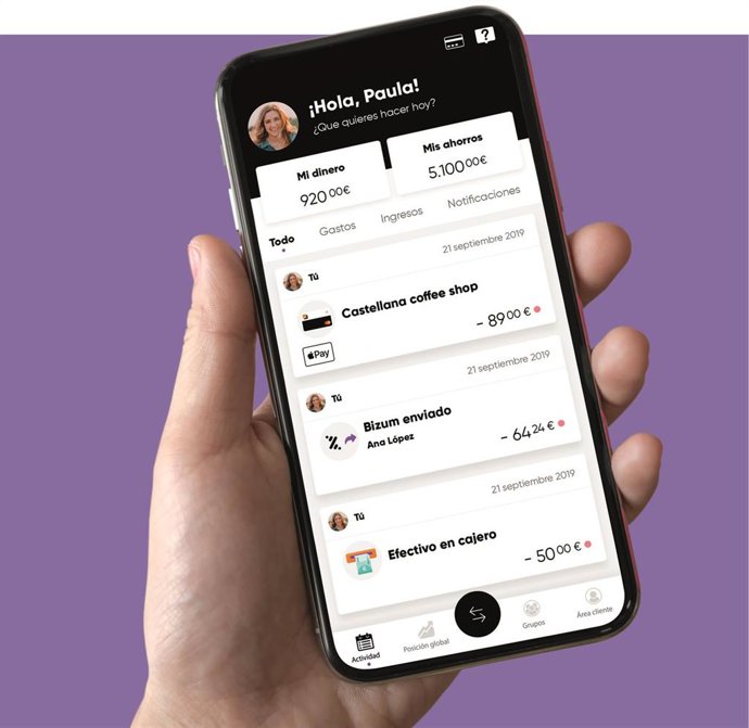 Aplicación de Orange Bank.