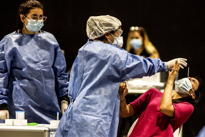 Test de coronavirus en Buenos Aires.