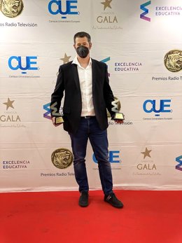 Jordi Giné, CEO de ILERNA Online, en la recogida de los Premios