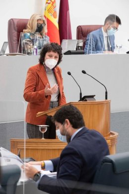 La portavoz regional de Podemos, María Marín