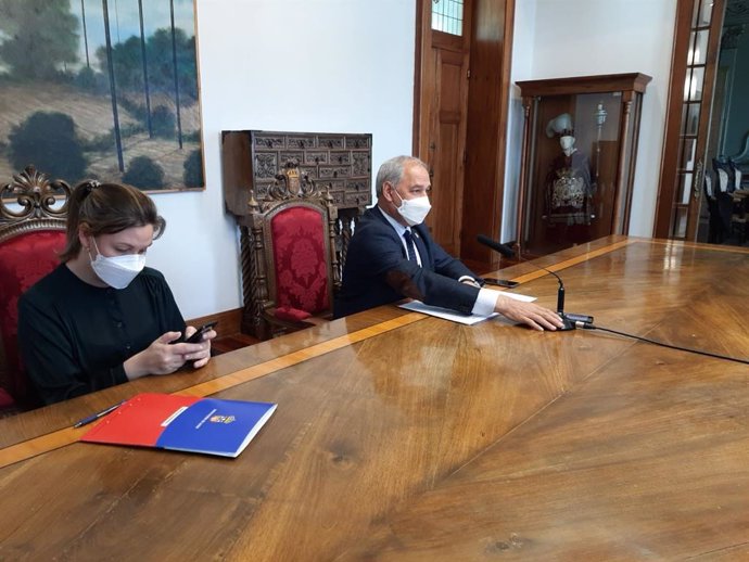 José Tomé, presidente de la Diputación de Lugo, en rueda de prensa