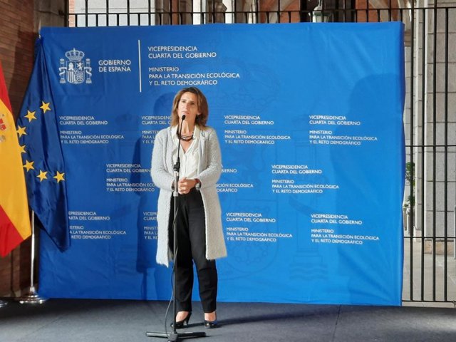 La vicepresidenta cuarta y ministra para la Transición Ecológica y el Reto Demográfico, Teresa Ribera, en la presentación del Plan Moves III.