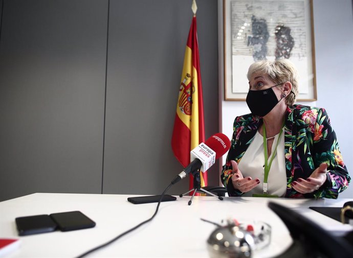 La jueza, María Tardón, durante una entrevista para Europa Press en la Audiencia Nacional, en Madrid (España), a 26 de marzo de 2021. En diciembre de 2020, Tardón, titular del Juzgado Central de Instrucción número 3, fue nombrada  asesora confidencial t