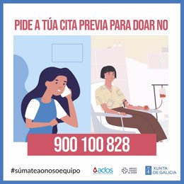 Archivo - Los interesados en donar sangre en Galicia deberán llamar al 900 100 828 para solicitar cita previa