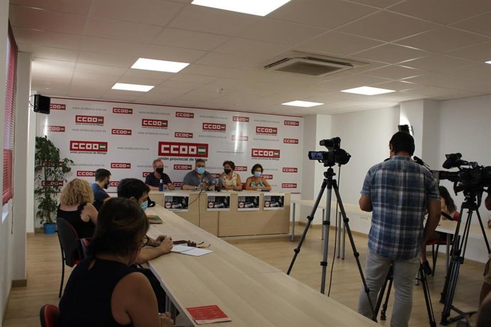 Archivo - Reunión de CCOO Málaga, en una imagen de archivo