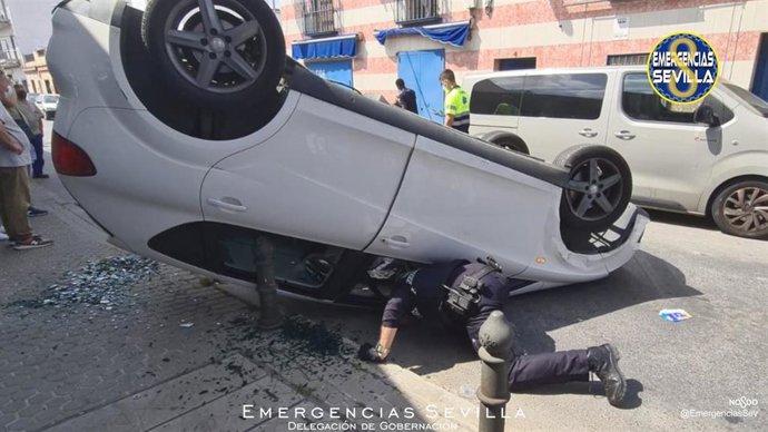Accidente registrado en Sevilla, en la calle Virgen Piedad