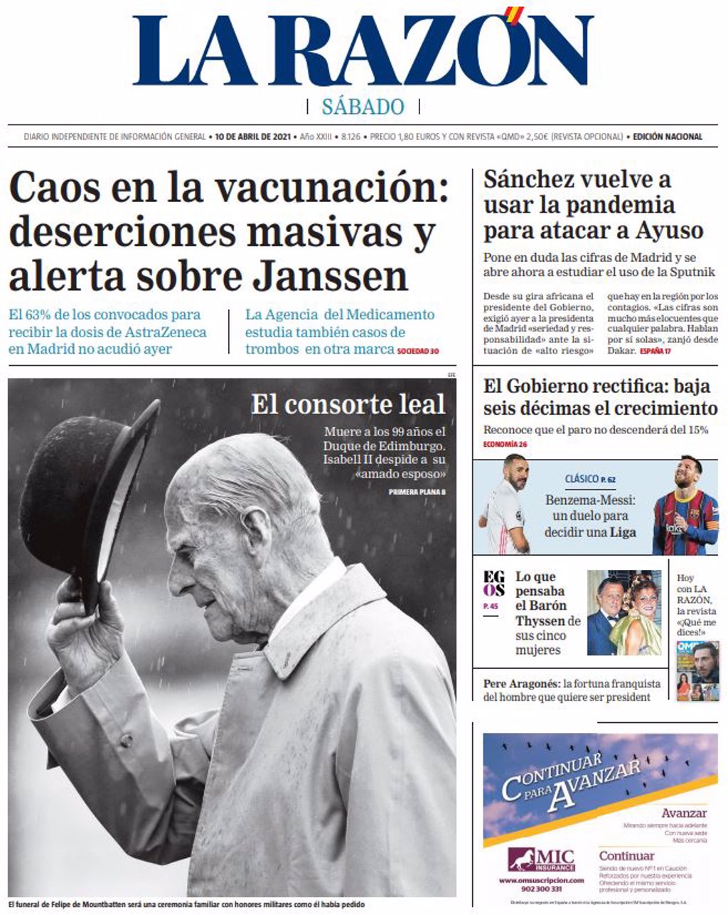 Las Portadas De Los Periodicos Del Sabado 10 De Abril De 21