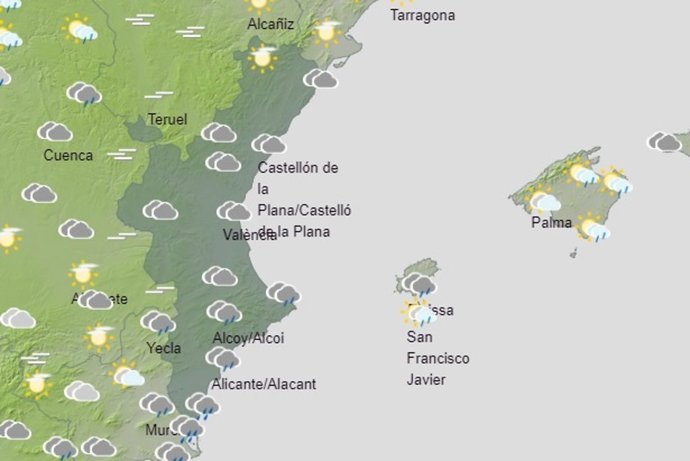Predicción del tiempo para este sábado, 10 de abril