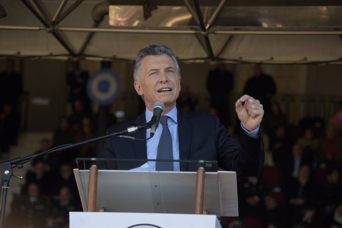 Archivo - 03 August 2019, Argentina, Buenos Aires: Argentine President Maurcio Macri delivers a speech during the opening ceremony of the Argentine Rural Society annual exposition. Photo: Maximiliano Ramos/ZUMA Wire/dpa
