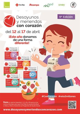 Cartel de la campaña 'Desayunos y Meriendas Con Corazón' 2021