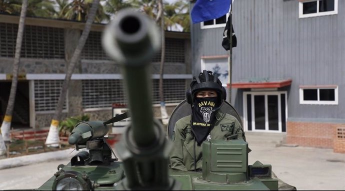 Un carro de combate de la Fuerza Armada Nacional Bolivariana (FANB)