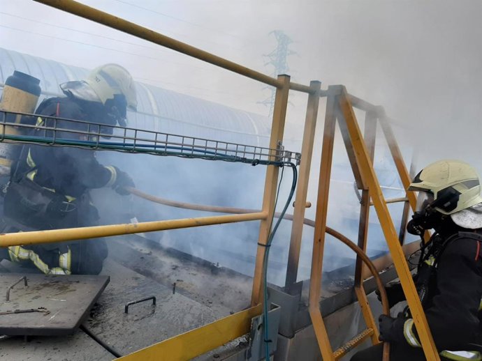 Incendio en una fábrica de Orkoien