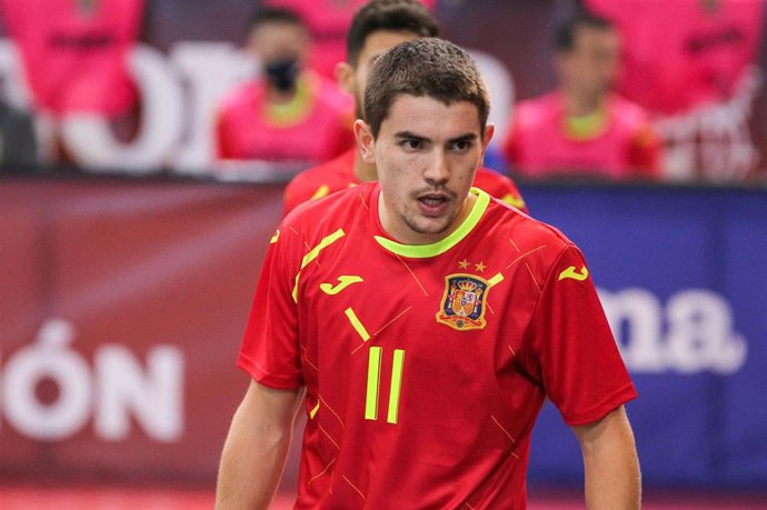 Archivo - Miguel Ángel Cano Mellado en un partido con la selección española de fútbol sala