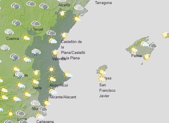 Predicción del tiempo para este domingo 11 de abril