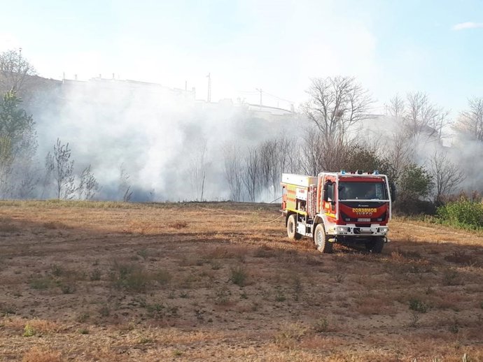 Incendio en Guadix.