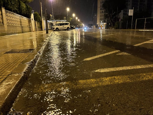 Lluvia en un municipio de Valencia