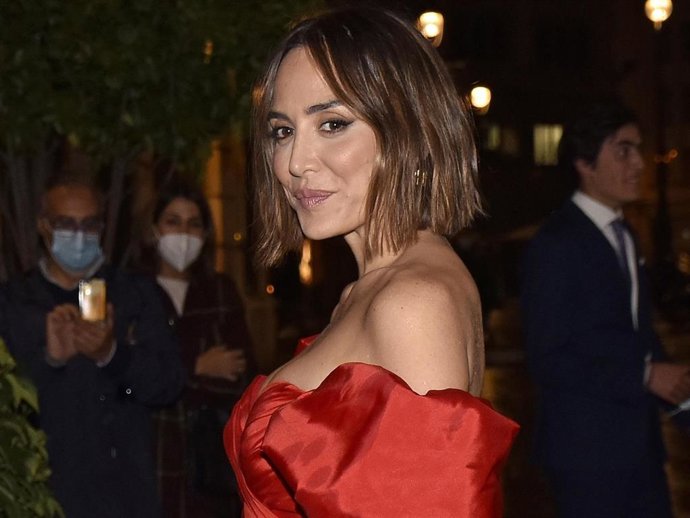 Archivo - Tamara Falcó durante el rodaje de un anuncio en el Hotel Four Season, en Madrid