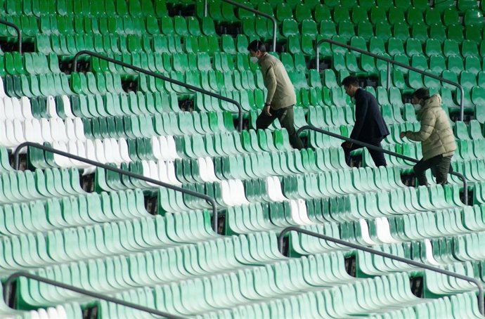 Diego Pablo Simeone, head coach Atletico, during LaLiga, football match played between Real Betis Balompie and Atletico de Madrid at Benito Villamarin Stadium on April 11, 2021 in Sevilla, Spain.